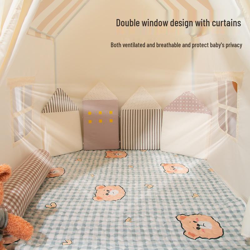 Kids' Indoor Castle Play Tent for Girls & Boys: Princess Room with Separate Beds