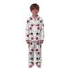 Christmas Parent-Child Matching Outfit with Stand Collar, Button Front and Festive Print