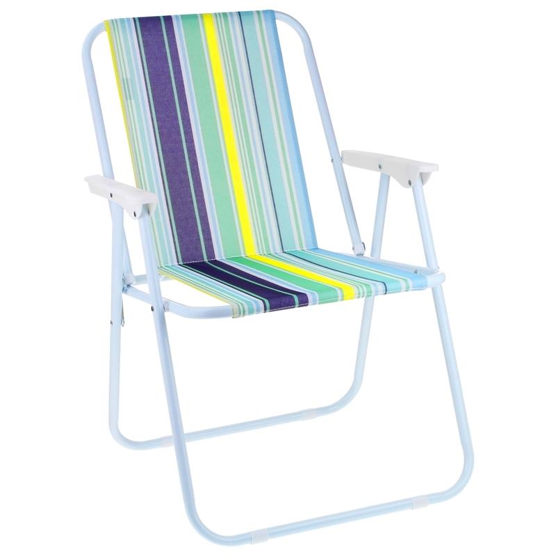 Faltbarer Campingstuhl mit Rückenlehne für Camping, Garten, Strand, Stabil