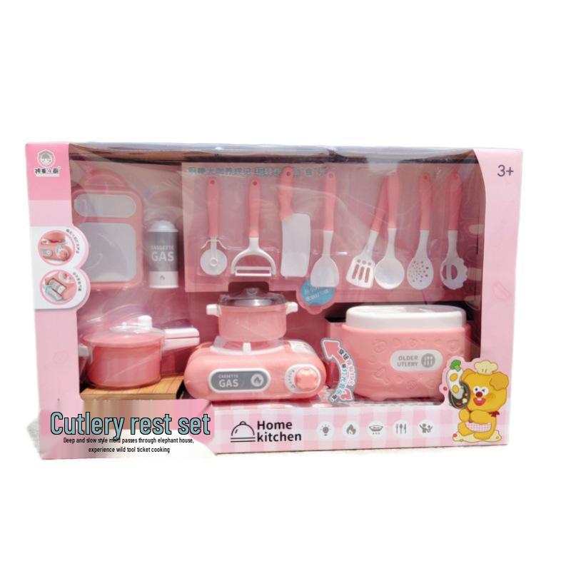 Kids' Toy Kitchen Set: Cookware, Utensils & Stove Role-Play Gift