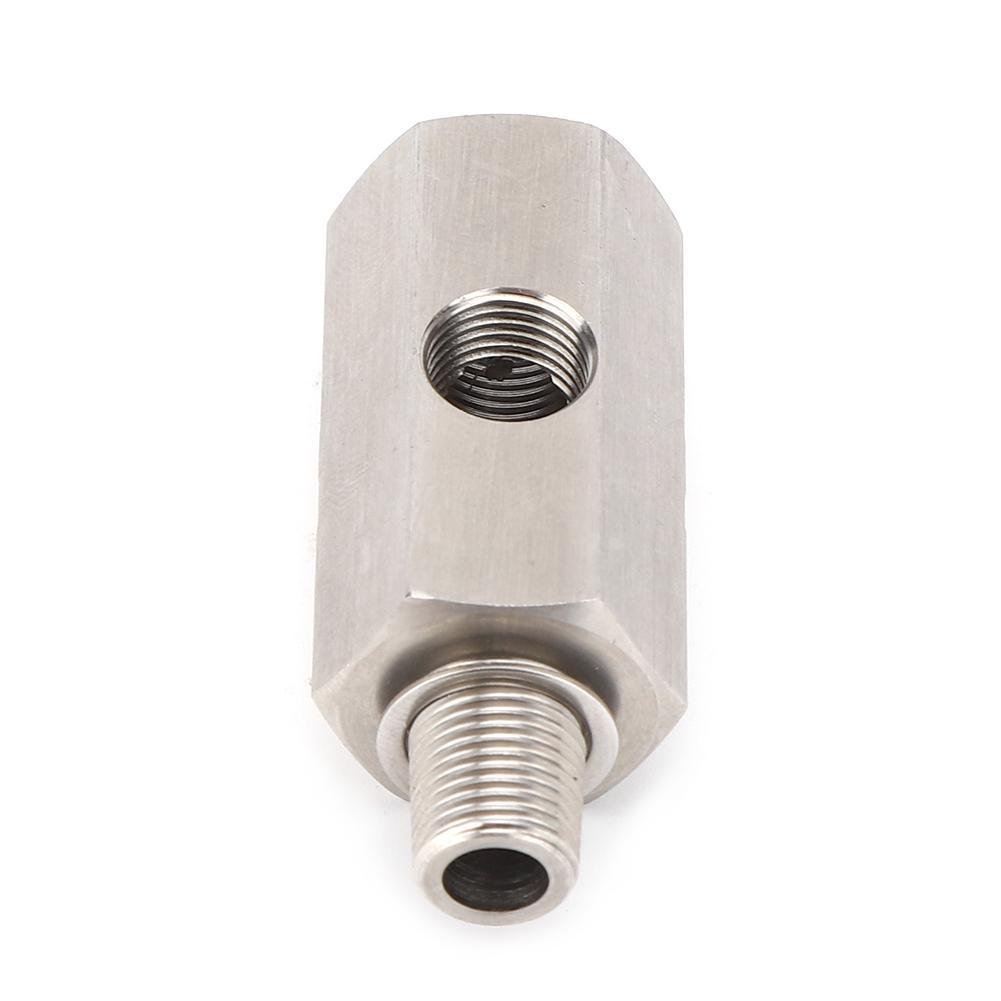Oil Pressure Sensor Tee 1 8in NPT Turbo Oil Feed Connector Fitting Stainless Steel Auto Parts1 8in NPT
