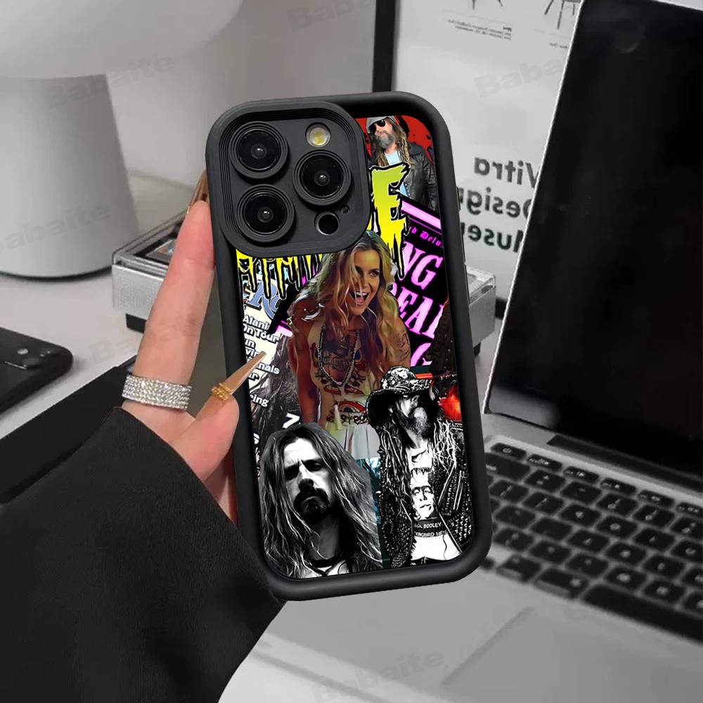 Retro Singer R-Rob Z-Zombie Phone Case For IPhone 17 16 15 13 11 12 14 Pro Max Plus Silicone Cover Shell