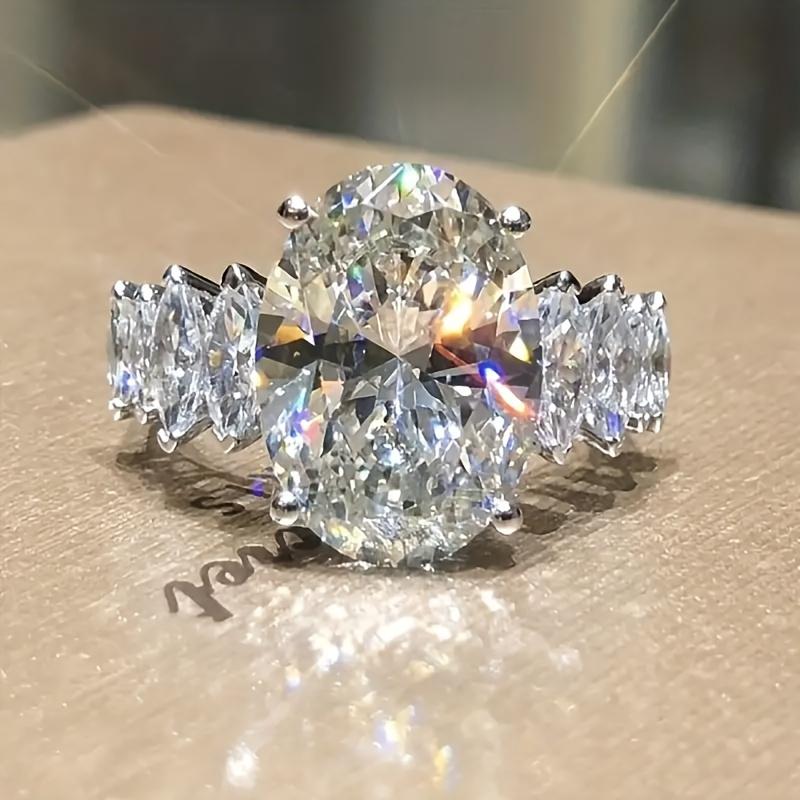 

Simple Elegant Woman Wedding Rings With Brilliant Cubic Zirconia Stone Versatile Design Engagement Rings Eternity Jewelry 6
