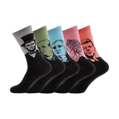 Herrensocken mit abstraktem Ölgemälde, Kunstsocken, Baumwollsocken für Hochzeiten, neuartiges Muster, lässige Crew-Socken