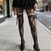 Spitzenstrümpfe Für Damen Frühling Sommer Niedliche Schleife Spitze Strumpfhosen Sexy Ausgeschnittene Netzstrumpfhosen Für Mädchen Club Party Socken