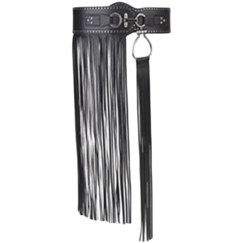 

Decorative Rivets Punk Elastic Tassel Export Wide Belt 105cm FM