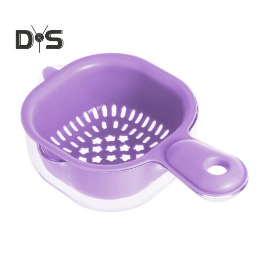 Drain Basket Colander Fruits Vegetables Strainer Dual-Layer Design Food-Grade BPA Free Kitchen Draining Basket with Handle
