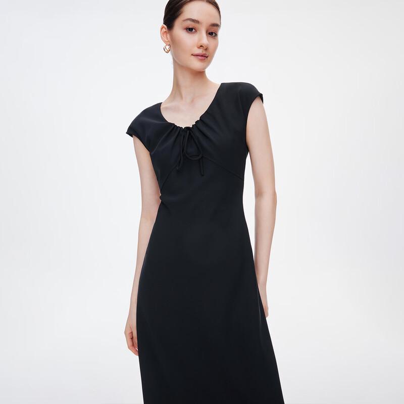 

GIOVANNI VALENTINO Sleeveless A-Line Midi Dress with Tie-Waist XL