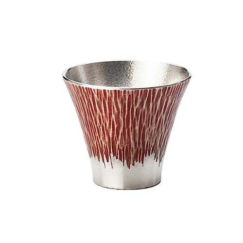

Osaka Naniwa Tin Ware Traditional Crafts Mt. Fuji Tumbler (Small), Vermilion
