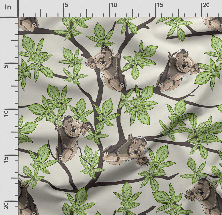 Soimoi Animals Print, Bavlna Cambric, Prošívací tkanina prodávaná The Yard 42 palců široká, bavlněná tkanina střední gramáže, Šicí potřeby,