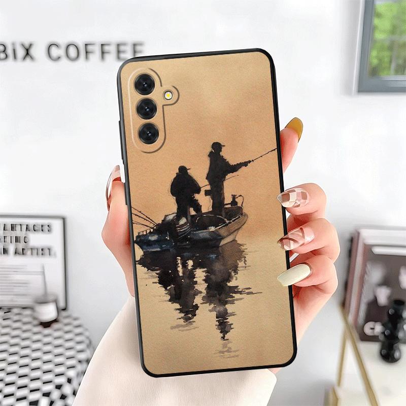 Hunting Fishing Man Soft Phone Case for Samsung A17 A37 A57 A16 A26 A36 A56 A15 A25 A35 A55 A14 A24 A34 A54 A13 A23 A33 A53 A52