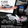 ABBH1 1:43 Scale RC 4WD Drift Alloy Car with Gyro Remote Control Toy for Boys Children's Christmas And Halloween Gifts