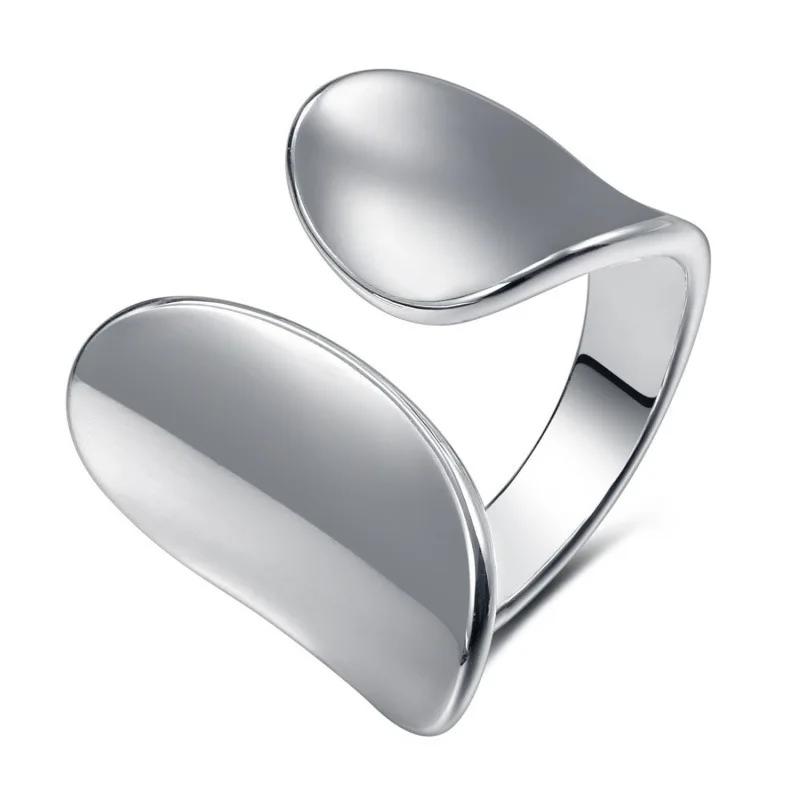 Anelli Originali in Argento 925 Placcato a Doppie Linee per Donne Matrimonio Fidanzamento Anello Vintage da Donna Gioielli Fini per Feste