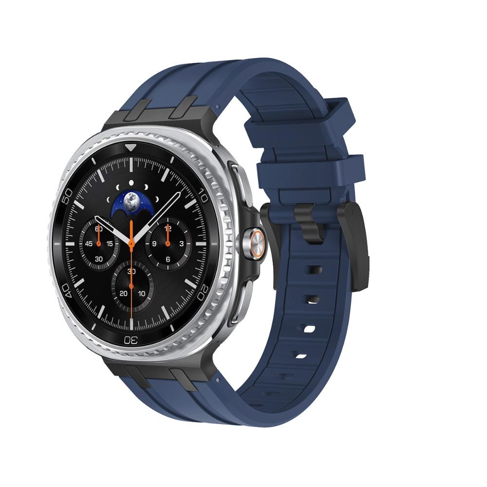 Luxury Rubber Strap for Samsung Galaxy Watch 8 Classic 46mm Silicone Men Bracelet For samsung watch 8 40mm 44mm Curved End Band