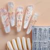 DIY Nail Art Decoration - 3D Silicone Mold with Translucent Carving Template, Ribbon Bow Ballet Shoes Design