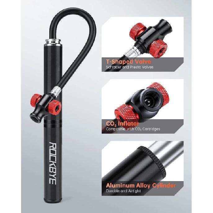 160PSI Bike Pump Drop-proof Aluminum Bicycle Air Pump Bicycle Tire Inflator MTB Mountain Road Cycling Pump