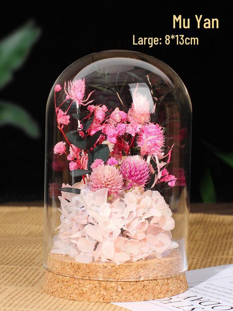 Handmade Preserved Flower Glass Dome Ornament: Double Ninth Festival DIY Kit for Creative Gifts & Team Activities