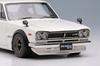 Makeup Vision Scale Nissan Skyline 2000 1971 with Spoiler Finished Model VM244B 1/43 GT-R (KPGC10) (Works Wheels) White,