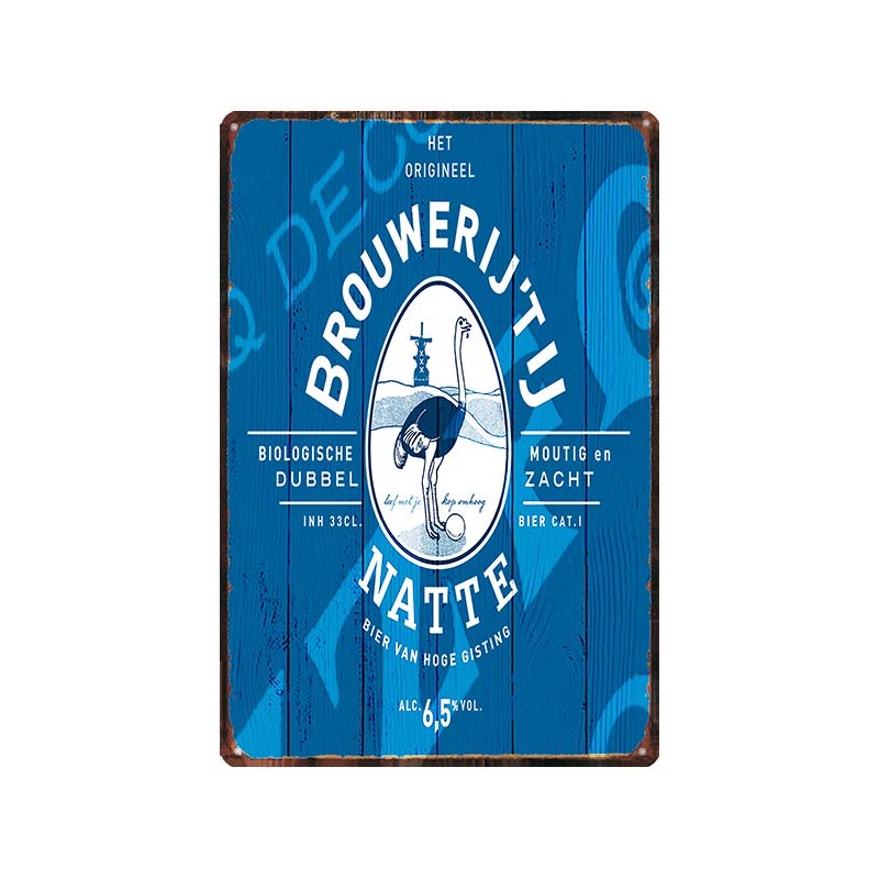 Niederländisches Bier BROUWERIJ’TIJ Vintage Metall Blechschilder Platten Für Wand Bar Pub Kunst Küche Kaffee Heimdekor 30X20CM DU-9096B