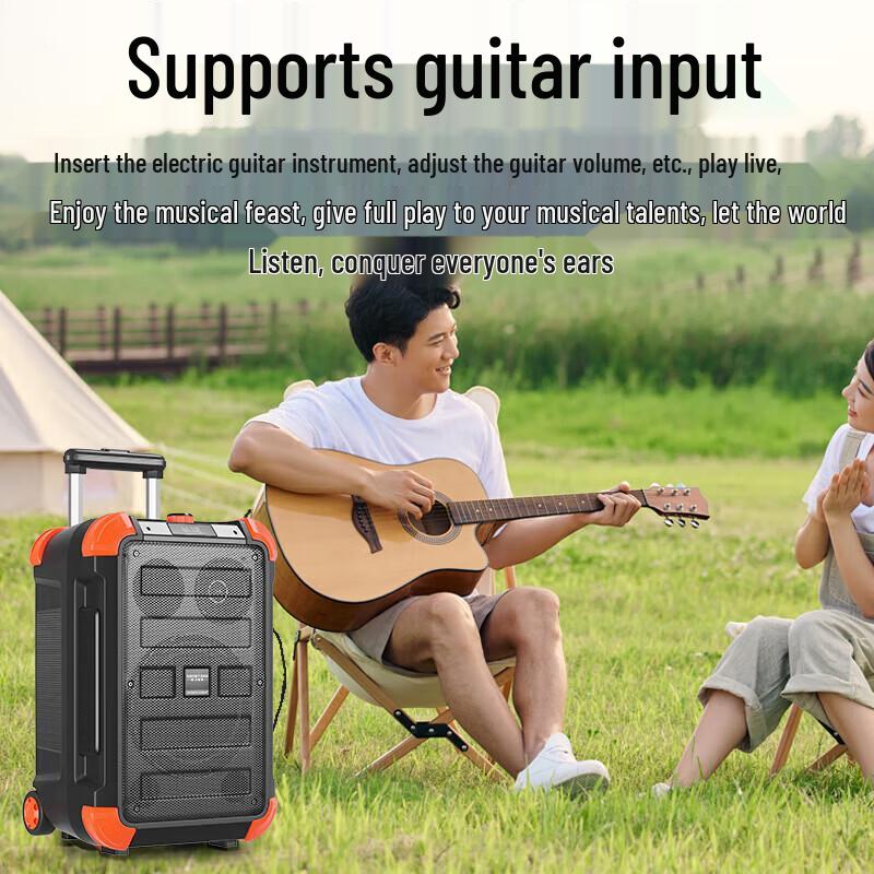 Songchuan SS6 Outdoor Trolley Speaker with Wireless Microphones CN plug (adapter included)