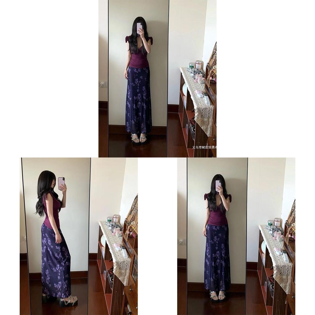 Summer Sexy Girl Purple Lace Layered Twopiece Set For Fashionable Wear