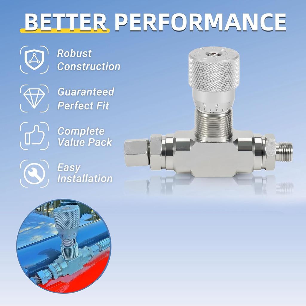 Hydraulic Flowrate Control Valve Fit for STB Series 0.8-2 Ton Mini Excavator G1/4in Bidirectional for Cylinder Speed Control