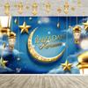 Eid Party Backdrop Cloth Custom Moon Ramadan Mubarak Decorations Prop For Home Lslamic Muslim Ramadan Kareem Eid AI Adha Ramada