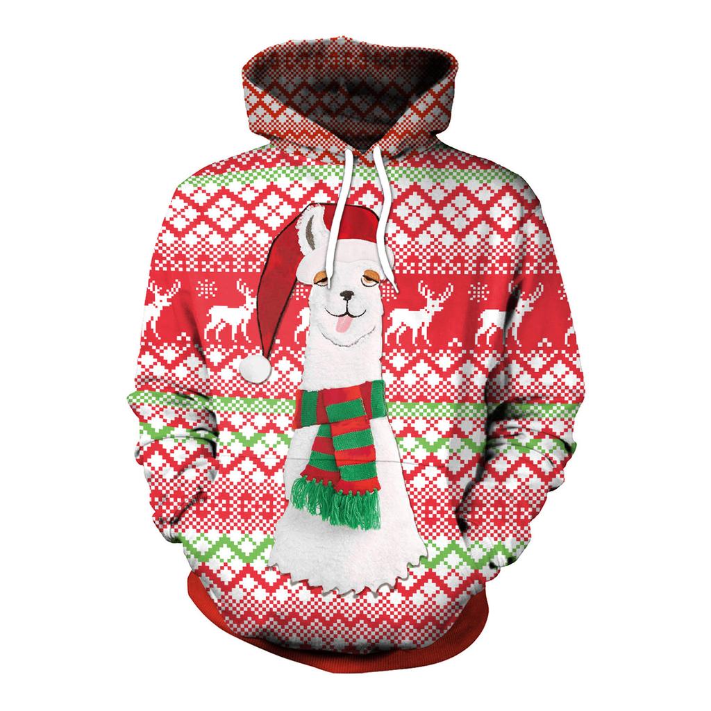 Spring Autumn Men's Hoodies Christmas Series 3D Printed Sweatshirt Long Sleeve Pullover Loose Comfortable Casual Couple Hoodie