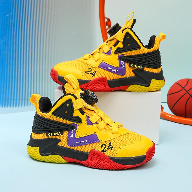 Boys' Wear-Resistant Basketball Training Shoes for Kids