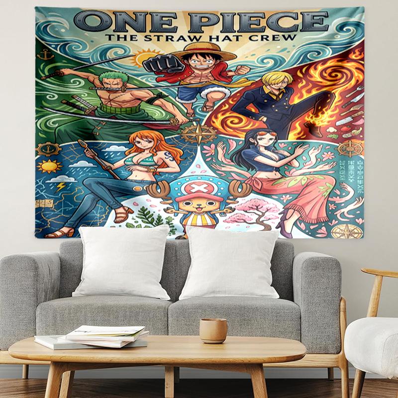 One Piece Print Tapestry, Lightweight Wall Hanging, for Bedroom, Dorm, Living Room, Home Art Decor, Birthday Christmas Gift for Friends