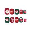Snowflake Christmas Wearable Manicure: Short Style Solid Color Fake Nails