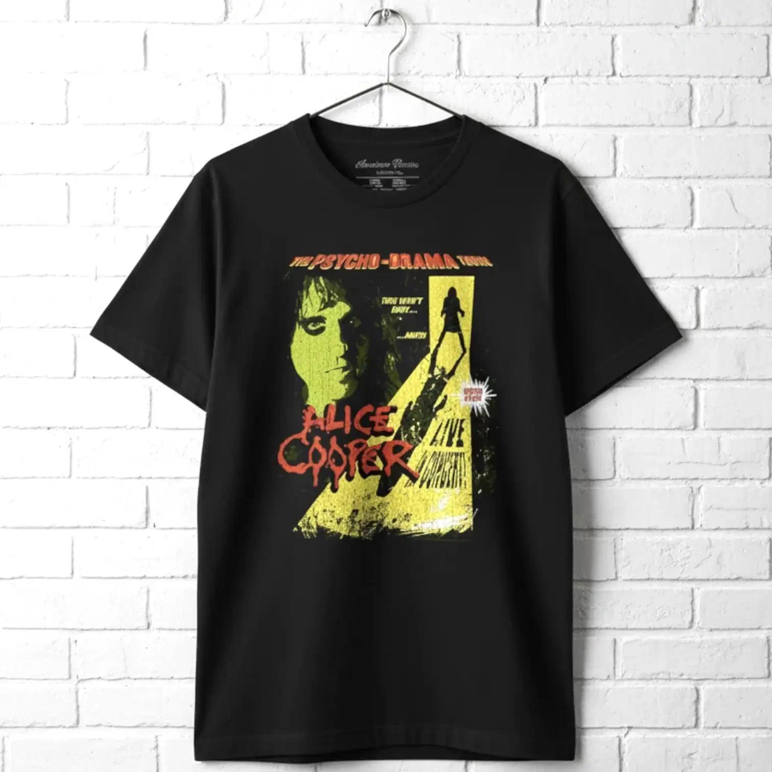 Alice Cooper Psycho Drama Tour Men s T Shirt Live Concert Rock Legend Tour Merch S