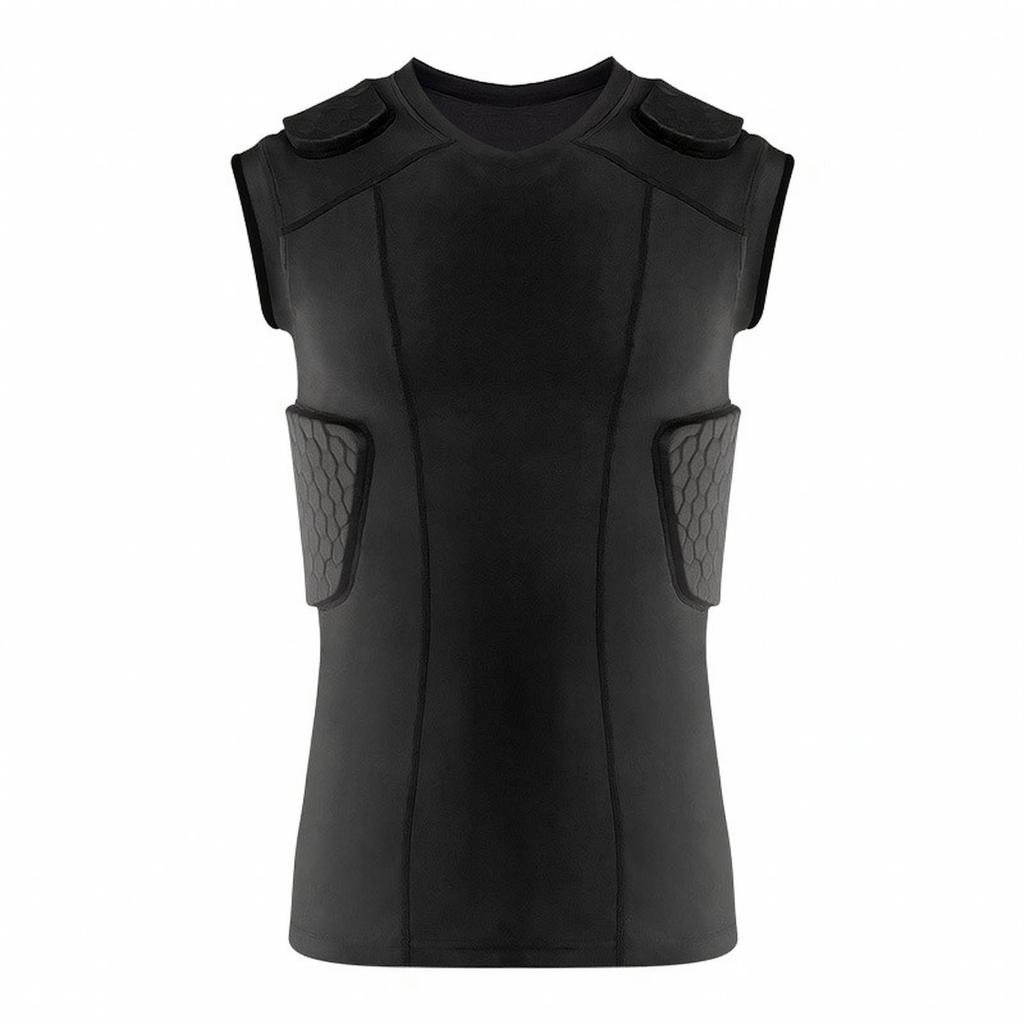 Sleeveless Padded Compression Vest Form-Fitting Safety Snug Shirt