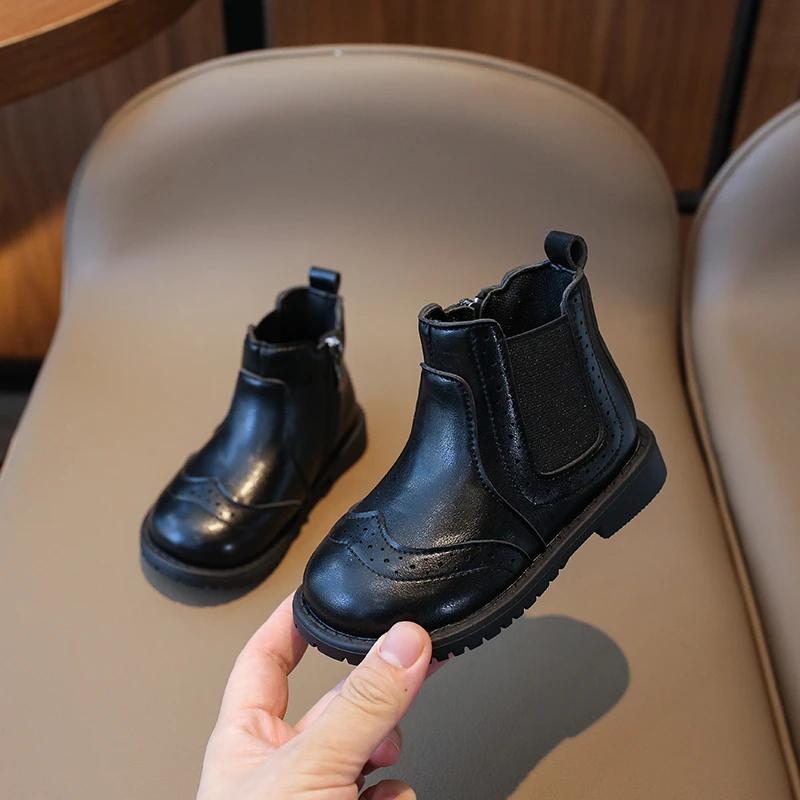 Jogerli Autumn Winter Baby Boys Girls Casual Boots Retro Style Children Short Soft Sole Anti Slip Kids Outdoor Footwear