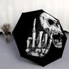 1pc Skull Hand Automatic Open/Close Umbrella, Portable Folding Umbrella, Compact Travel Umbrella For109