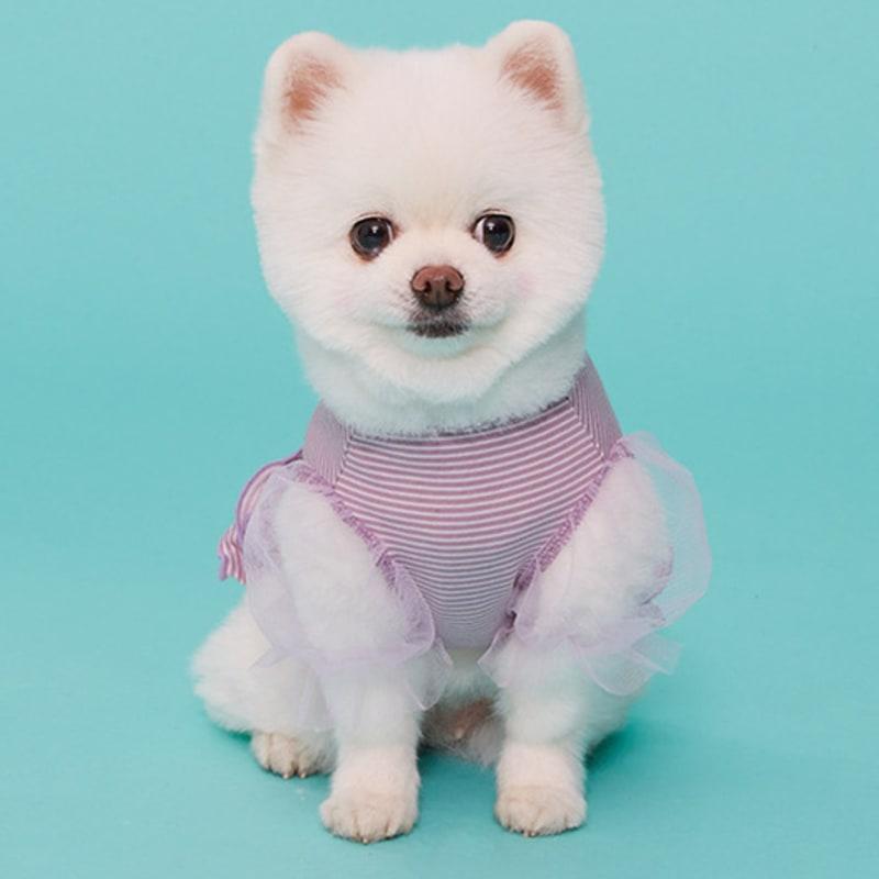 MIMINKO Mesh Shirring Sleeve T-Shirt [DW3MT1260]