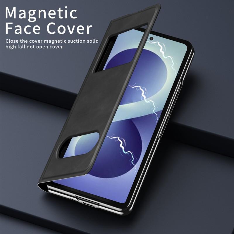 Premium Leather-Style Foldable Phone Case Galaxy Z Fold 8 Ultra Full Coverage Shockproof Business Wallet Stand