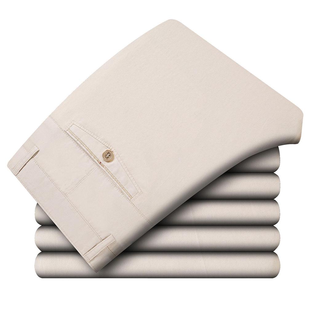 2024 Herren Leichte Baumwoll Freizeithose - Atmungsaktiv, Lockeres gerades Bein, Business Casual