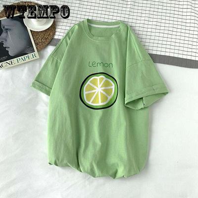 Fruit Print Summer Round Neck Short Sleeve T-Shirt Men's Loose Trend All-match Half Sleeve T-shirt
