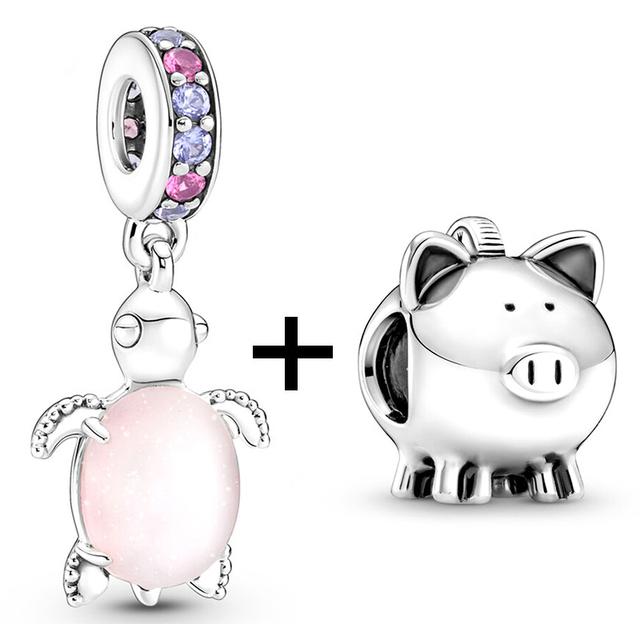 2 teile/los Schildkröte Octopus Vogel Charme Perlen Anhänger Passt Original Diy Armbänder Halsketten Für Frauen Männer Schmuck Geschenk Sonderangebot