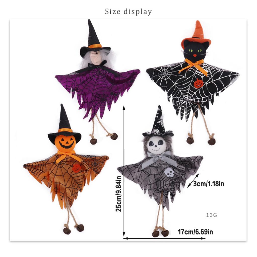 Halloween Hanging Decor Tree Ornaments Pumpkin Ghost Witch Pendant for Home Indoor Outdoor Party
