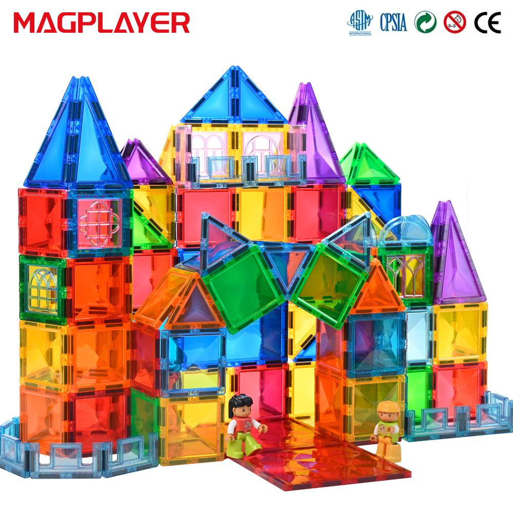 Magnets Building Blocks 3D Diamond Magnetic Tiles Cars Construction Set Stem Educational Toys for Kids Boy Girl Ages 3 4 5 6 7 8