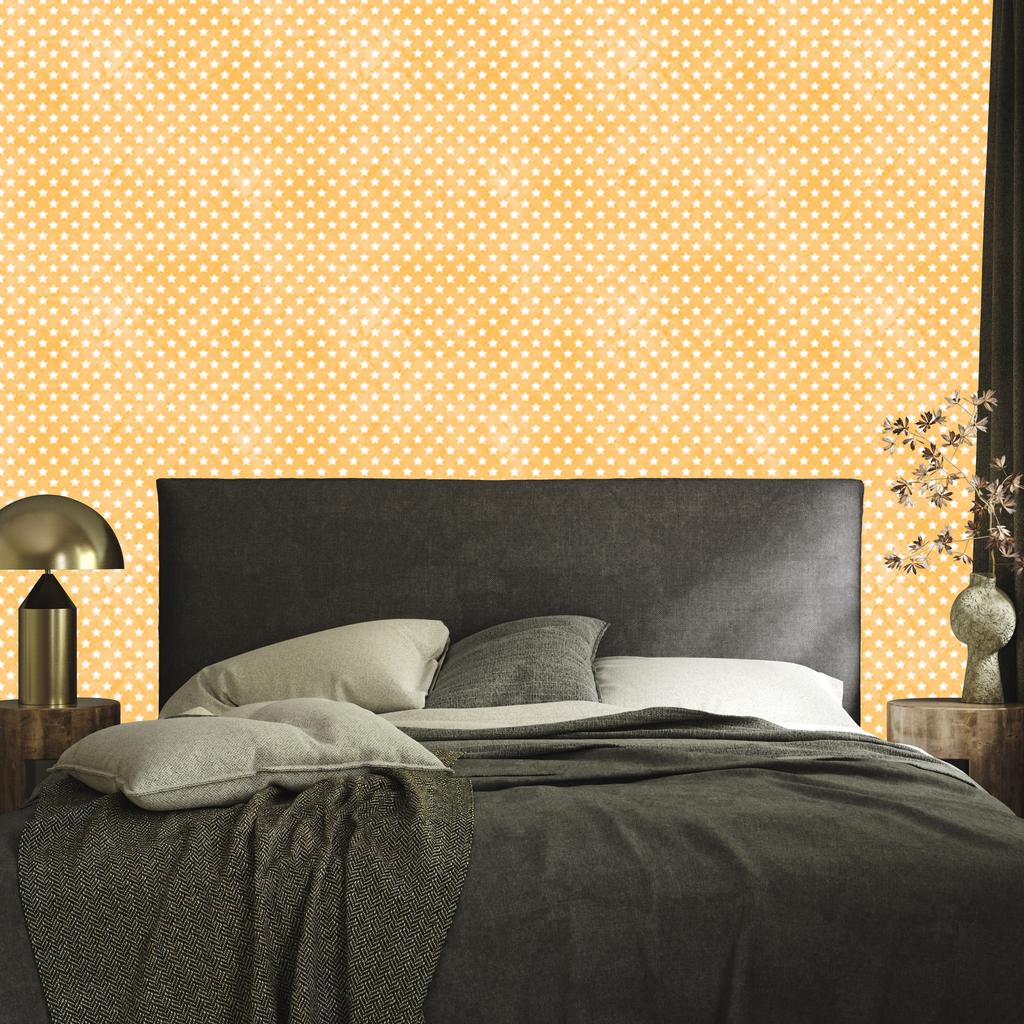 Cream and Gold Stars Wallpaper, Cream Background for Living Room and Bedroom 50x1000