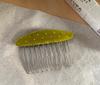 Hair Comb with Teeth Combing Bangs Flocking Material Hairpin Non-slip Broken Hair Clip Ball Head Disc Hair Supplies