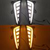 1 Set Car LED DRL Daytime Running Light with Dynamic Yellow Turn Signal Fog Lamp For Toyota C-HR CHR 2016 2017 2018