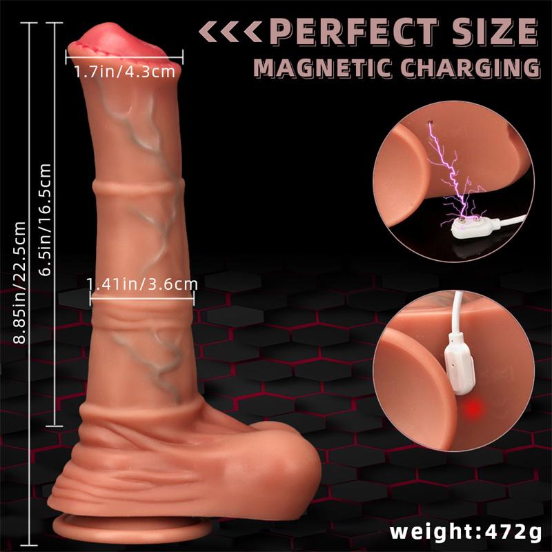 Elektrický koňský penis Teleskopické dildo Ženské sexuální hračky Soukromá masturbace Orgasmus Vibrátor