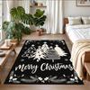 Christmas Printed Square Area Rug Soft Non Slip Floor Carpet For Bedroom Holiday Gift