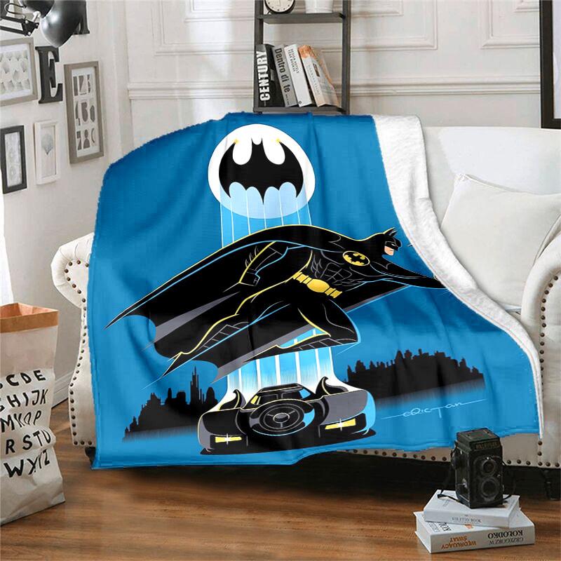 1pc Batman: The Dark Knight Cartoon Blanket,Portable Throw for Travel & Camping, All Season Cozy Blanket,Ideal Gift