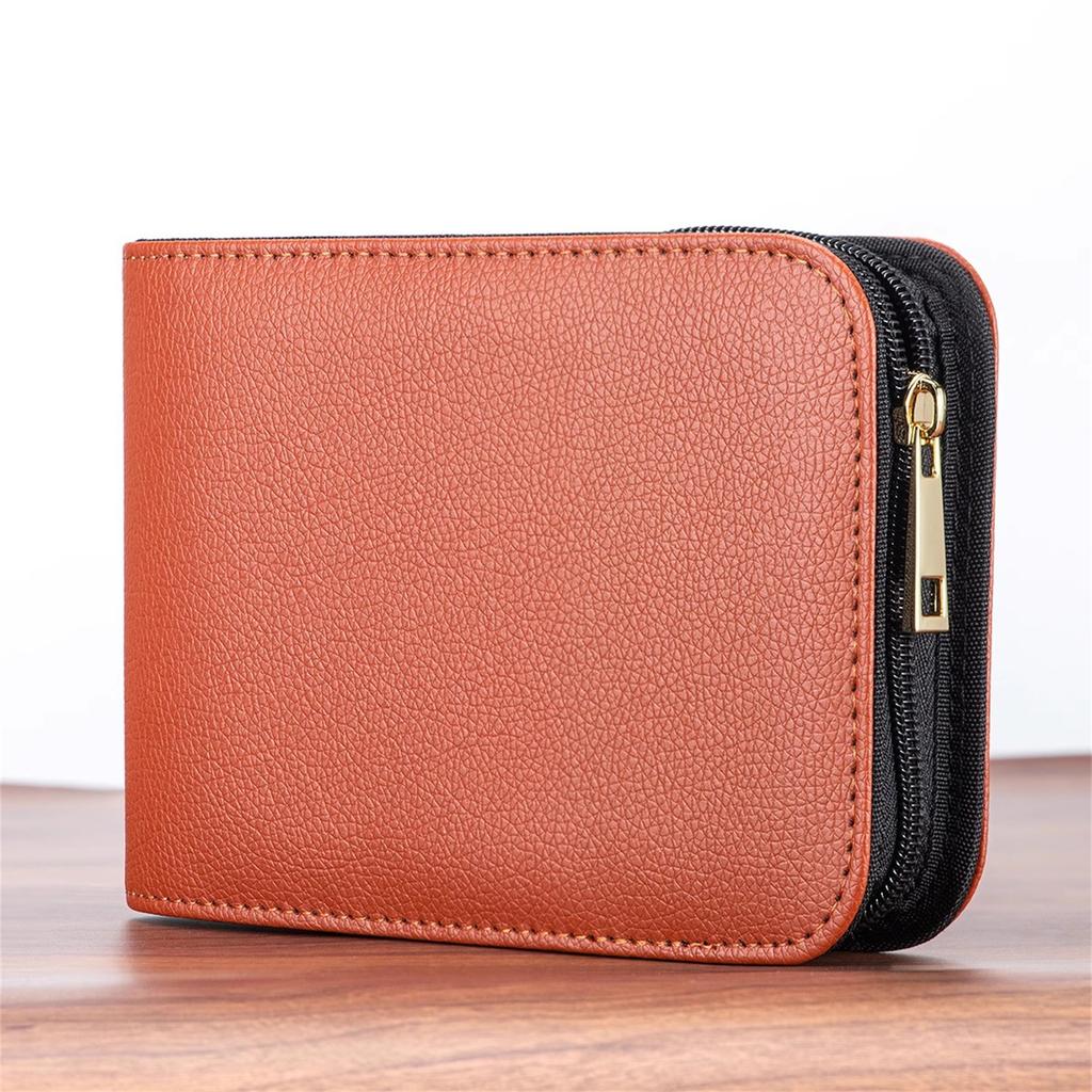 ASVINE 12 Grid Pen Storage Bag PU Canvas Minimalist Waterproof Dustproof Pen Case Stationery Zipper Protection Collection Bag