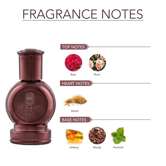 Ajmal Tempest Concentrated Perfume Oil Floral Alcohol-Free Attar 12Ml For Unisex ,Oil Oriental Musky Alcohol-Free Attar 12Ml For Unisex